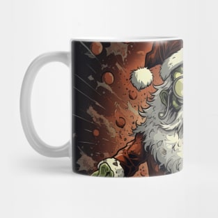 green zombie Santa Claus Mug